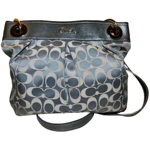 Coach Grey Tricolored Monogram Crossbody